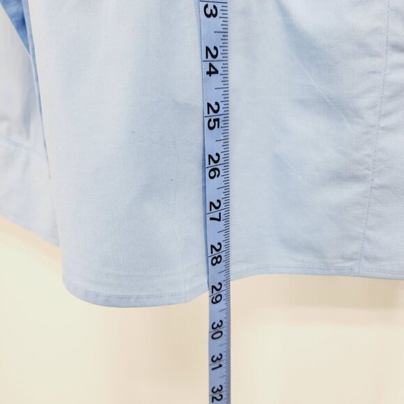 Denim & Co. Shirt Womens Blue Embroidered Button-Up Size L 100% Cotton - Picture 9 of 12